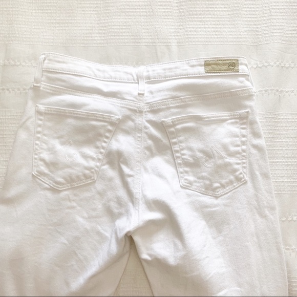 AG ADRIANO GOLDSCHMIED THE STEVIE ANKLE SLIM STRAIGHT ANKLE WHITE DENIM - Picture 10 of 11